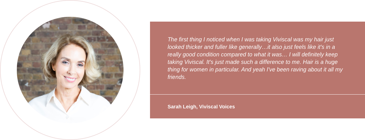 Viviscal testimonial by Sarah 