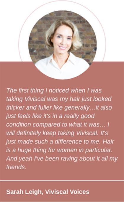 Viviscal testimonial by Sarah 